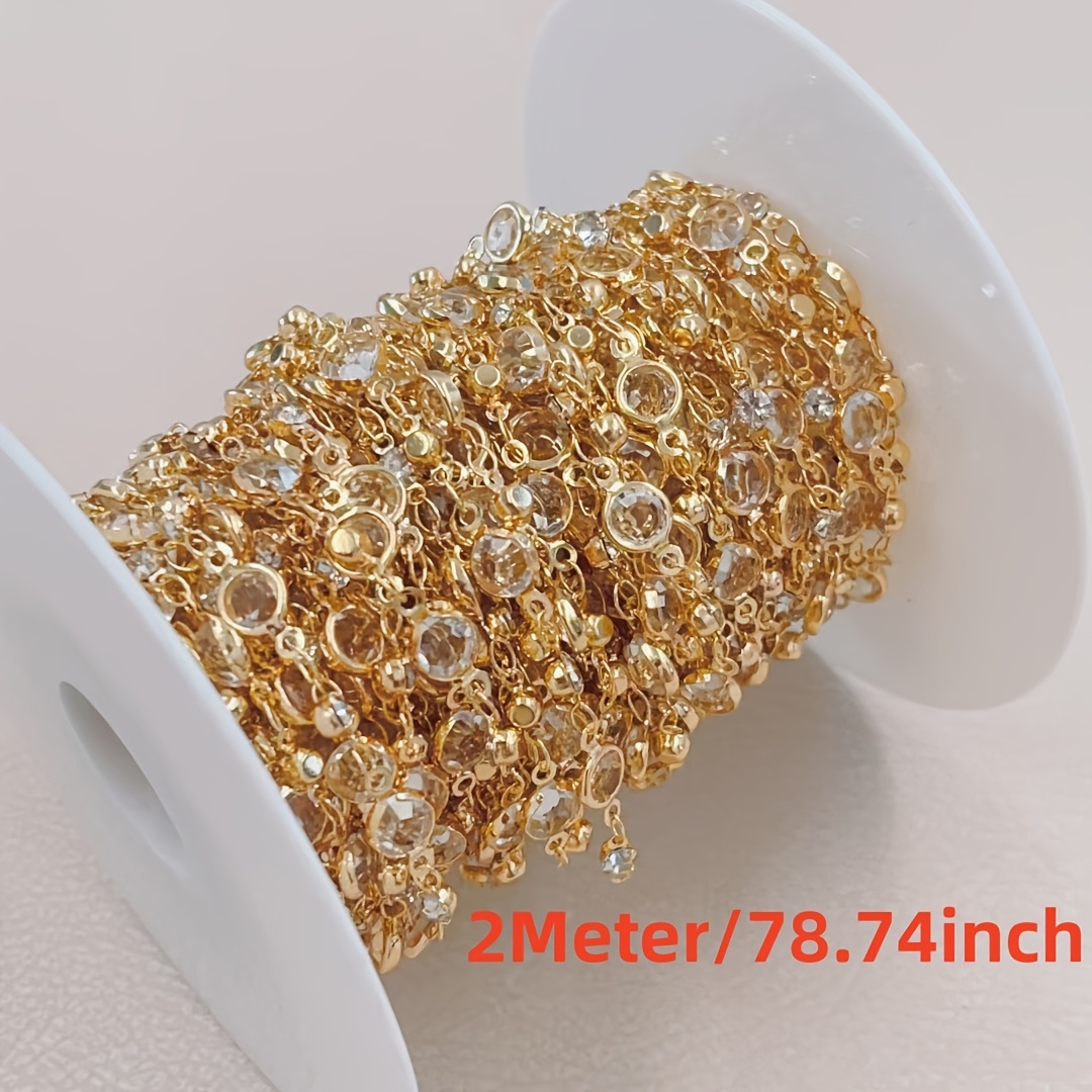 37inch Rhinestone Chain Crystal Beads Jewelry Making Supplies DIY Accessories